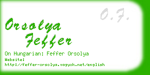 orsolya feffer business card